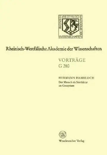 Cover of Der Mensch ALS Störfaktor Im Geosystem