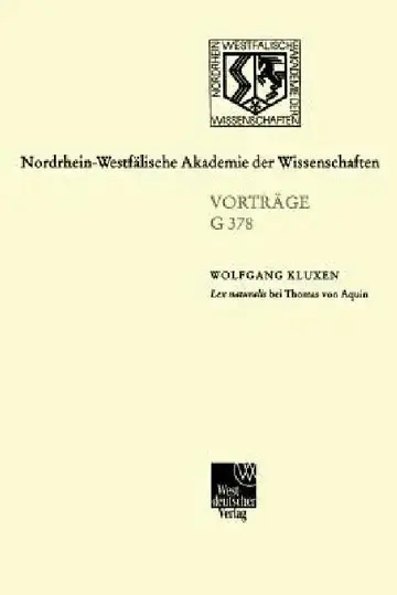 Cover of Lex Naturalis Bei Thomas Von Aquin