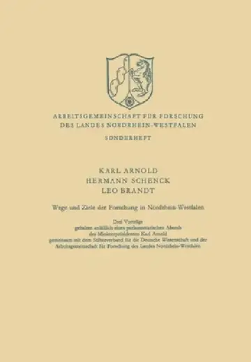 Cover of Wege und Ziele der Forschung in Nordrhein-Westfalen