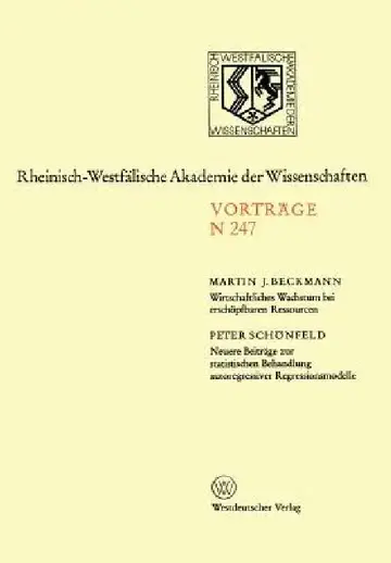 Cover of Wirtschaftliches Wachstum Bei Erschöpfbaren Ressourcen