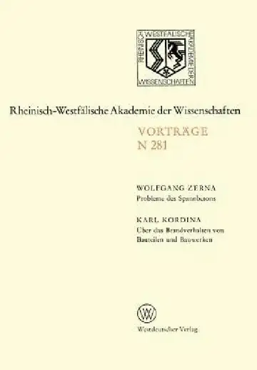 Cover of Probleme Des Spannbetons. Über Das Brandverhalten Von Bauteilen Und Bauwerken