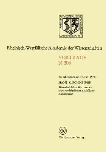 Cover of Wirtschaftliches Wachstum -- Trotz Erschöpfbarer Natürlicher Ressourcen?