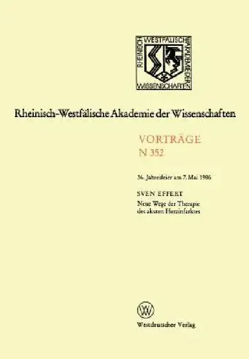 Cover of Neue Wege Der Therapie Des Akuten Herzinfarktes