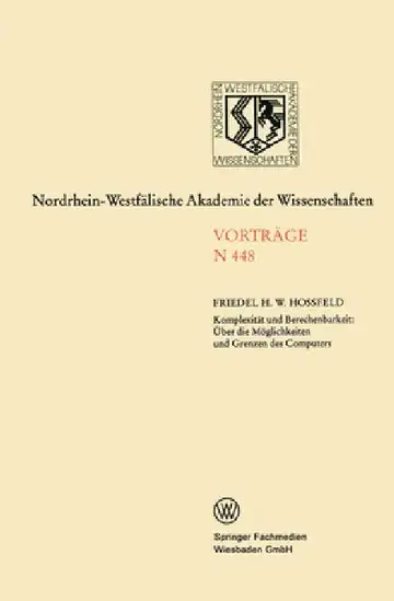 Cover of Komplexität und Berechenbarkeit
