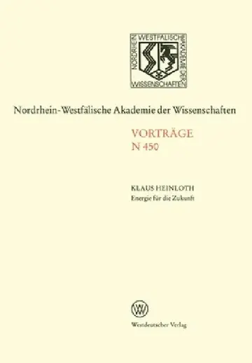 Cover of Energie für die Zukunft Notwendigkeiten - Möglichkeiten - Verantwortung
