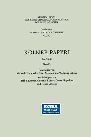 Cover of Kölner Papyri (P. Köln)