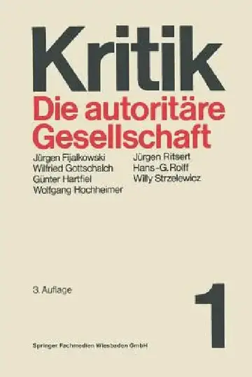 Cover of Die Autoritäre Gesellschaft