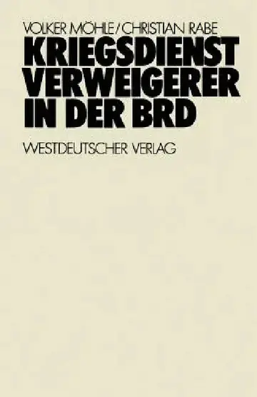 Cover of Kriegsdienstverweigerer in Der Brd