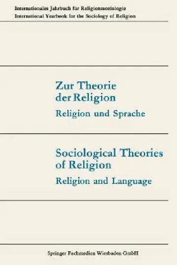 Cover of Zur Theorie Der Religion / Sociological Theories of Religion