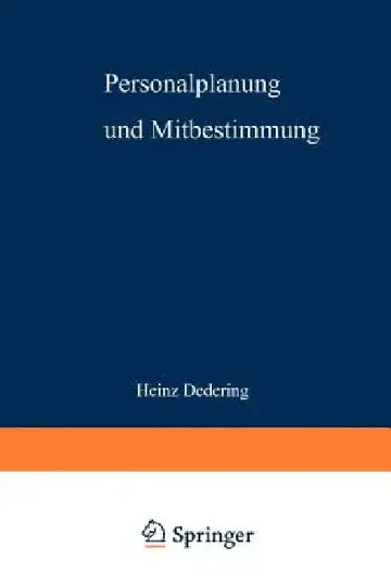 Cover of Personalplanung Und Mitbestimmung