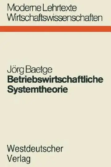 Cover of Betriebswirtschaftliche Systemtheorie
