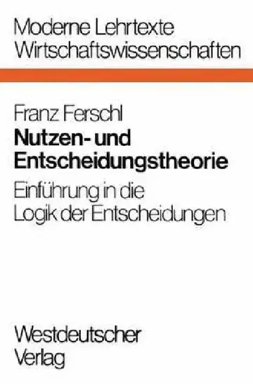 Cover of Nutzen- Und Entscheidungstheorie