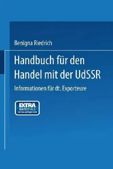Cover of Handbuch Für Den Handel Mit Der Udssr