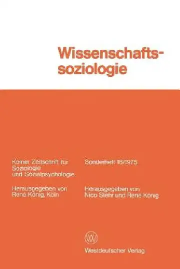 Cover of Wissenschaftssoziologie