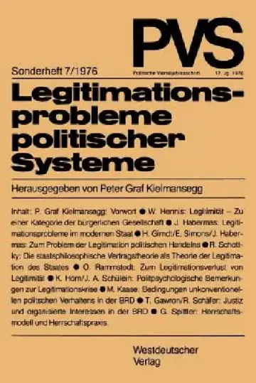 Cover of Legitimationsprobleme Politischer Systeme