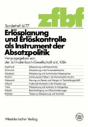 Cover of Erlösplanung Und Erlöskontrolle ALS Instrument Der Absatzpolitik