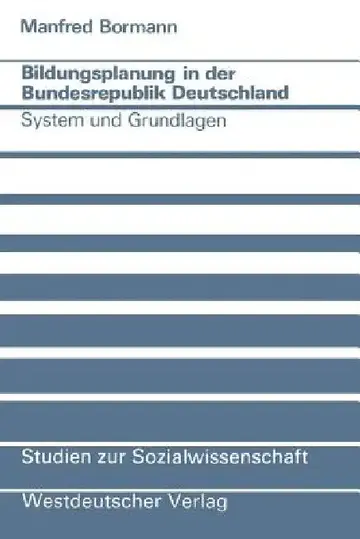 Cover of Bildungsplanung in Der Bundesrepublik Deutschland