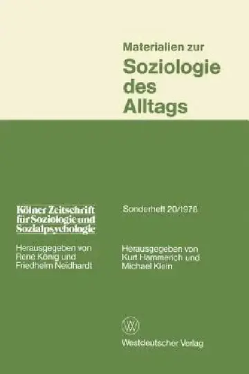 Cover of Materialien Zur Soziologie Des Alltags