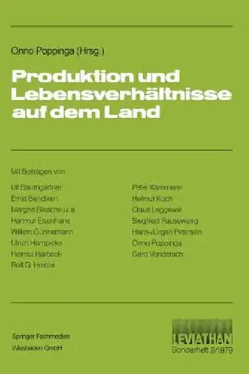 Cover of Produktion Und Lebensverhältnisse Auf Dem Land