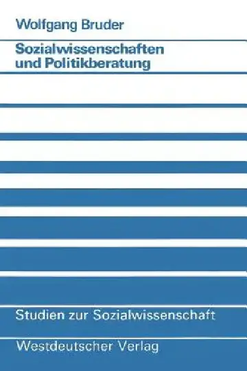 Cover of Sozialwissenschaften Und Politikberatung