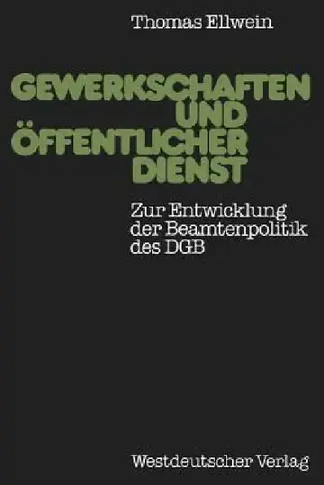 Cover of Gewerkschaften Und Öffentlicher Dienst