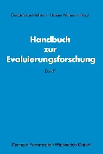 Cover of Handbuch Zur Evaluierungsforschung