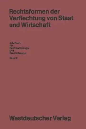 Cover of Rechtsformen Der Verflechtung Von Staat Und Wirtschaft