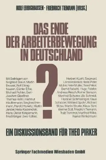 Cover of Das Ende Der Arbeiterbewegung in Deutschland?
