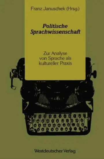 Cover of Politische Sprachwissenschaft