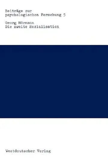 Cover of Die Zweite Sozialisation