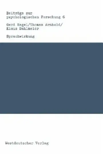 Cover of Sprachwirkung