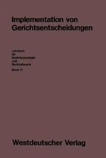 Cover of Implementation Von Gerichtsentscheidungen