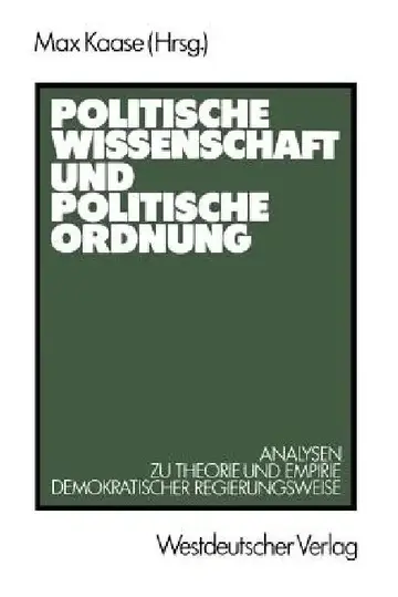 Cover of Politische Wissenschaft Und Politische Ordnung