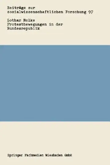 Cover of Protestbewegungen in Der Bundesrepublik