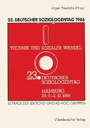 Cover of 23. Deutscher Soziologentag 1986