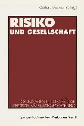 Cover of Risiko Und Gesellschaft