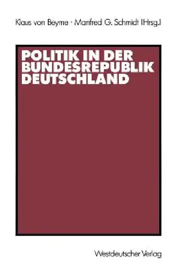 Cover of Politik in Der Bundesrepublik Deutschland