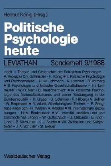 Cover of Politische Psychologie Heute
