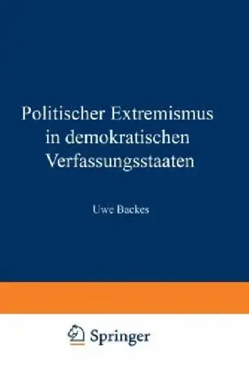 Cover of Politischer Extremismus in Demokratischen Verfassungsstaaten