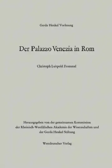 Cover of Der Palazzo Venezia in ROM