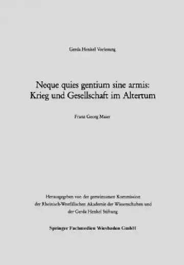 Cover of Neque quies gentium sine armis
