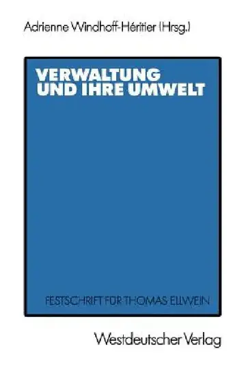 Cover of Verwaltung Und Ihre Umwelt