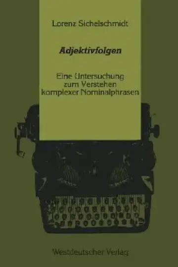 Cover of Adjektivfolgen