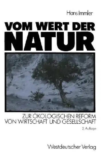 Cover of Vom Wert Der Natur