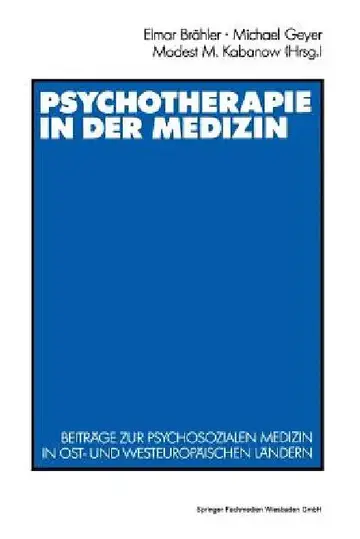 Cover of Psychotherapie in Der Medizin