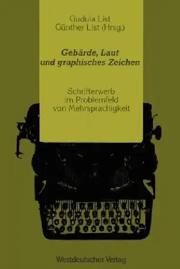 Cover of Gebärde, Laut Und Graphisches Zeichen