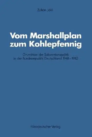 Cover of Vom Marshallplan Zum Kohlepfennig