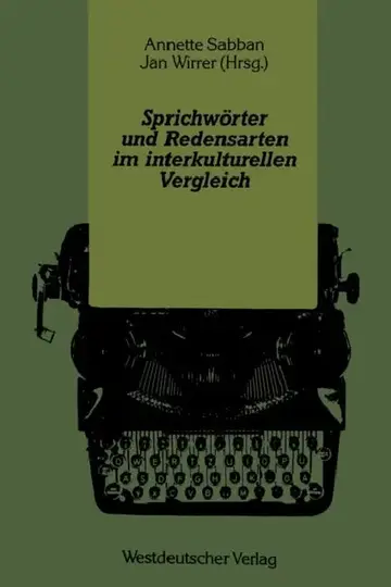 Cover of Sprichwörter Und Redensarten Im Interkulturellen Vergleich