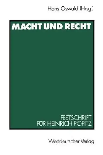 Cover of Macht Und Recht