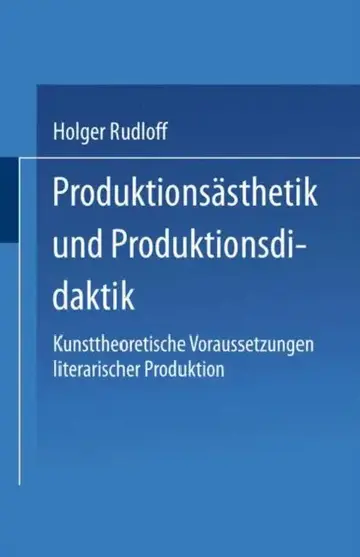 Cover of Produktionsästhetik Und Produktionsdidaktik